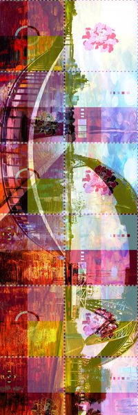 长巾花卉印花华亿平台图片