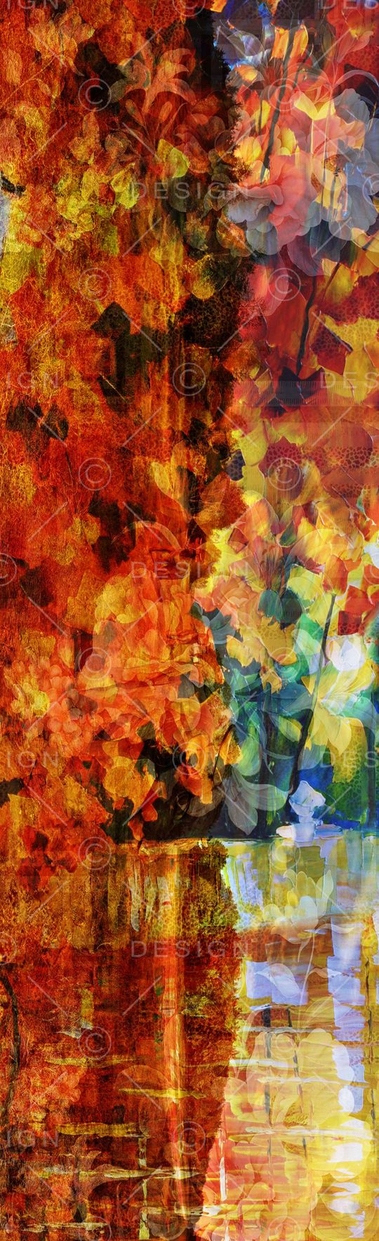 长巾花卉印花华亿平台图片