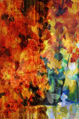 长巾花卉印花华亿平台图片