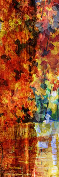 长巾花卉印花华亿平台图片