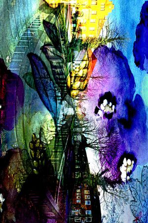 长巾花卉印花华亿平台图片