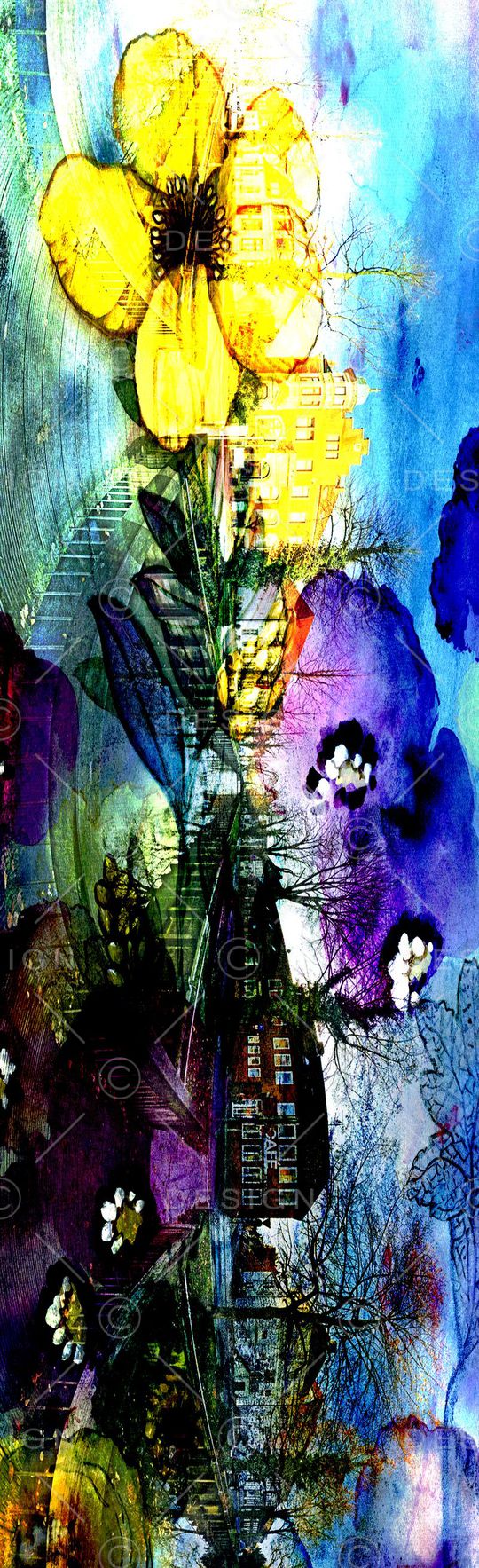 长巾花卉印花华亿平台图片