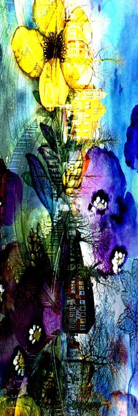 长巾花卉印花华亿平台图片