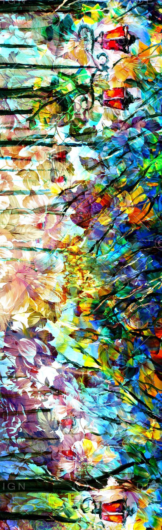 长巾花纹印花华亿平台图片