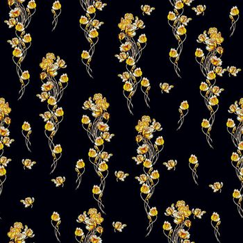 643324-油画黄花黑