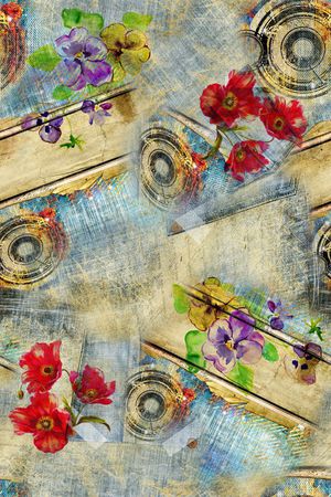 牛仔纹印花华亿平台图片