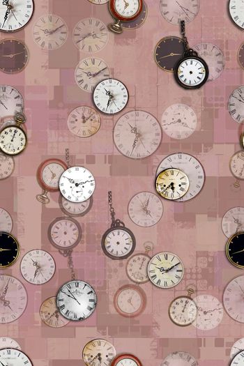 643381-时尚复古 几何钟表图案--2