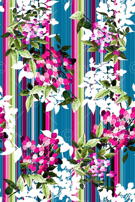 抽象手绘满版刺绣印花华亿平台图片