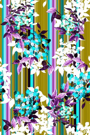 抽象手绘满版刺绣印花华亿平台图片