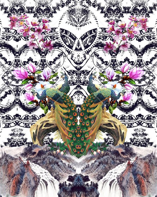 中国风印花华亿平台图片