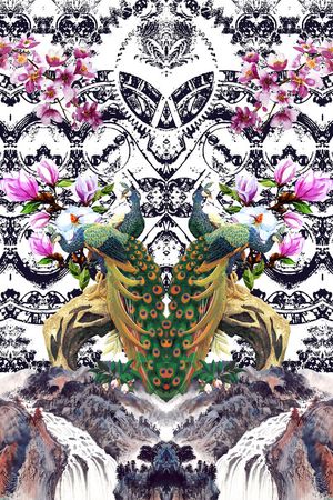 中国风印花华亿平台图片