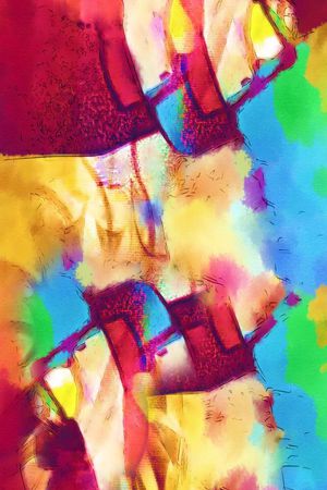 抽象印花华亿平台图片