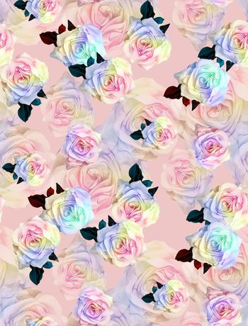 643623-女装梦幻清爽手绘玫瑰1