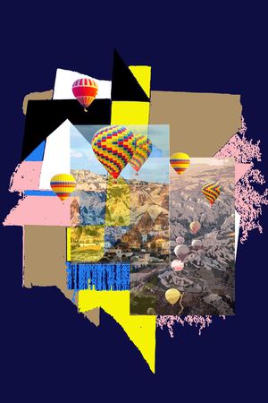 热气球。风景印花华亿平台图片