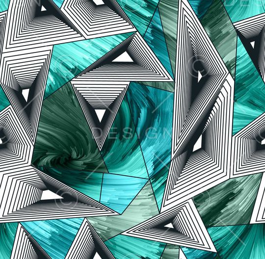 几何抽象印花华亿平台图片