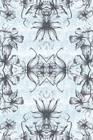 蓝色印花华亿平台图片