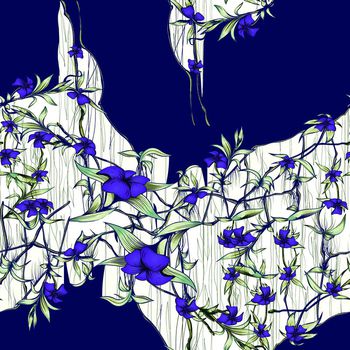 644020-花卉树根蓝白