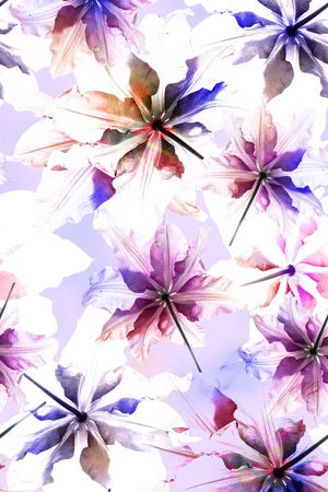 花卉、抽象、剪影印花华亿平台图片