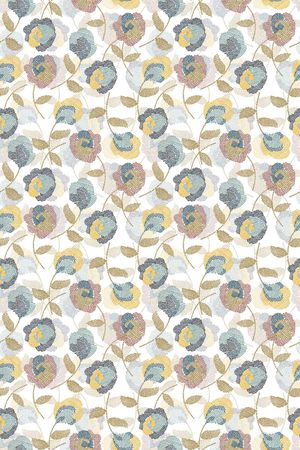 时尚花鸟系列印花华亿平台图片