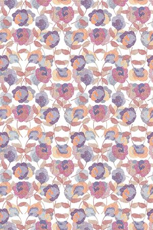 时尚花鸟系列印花华亿平台图片