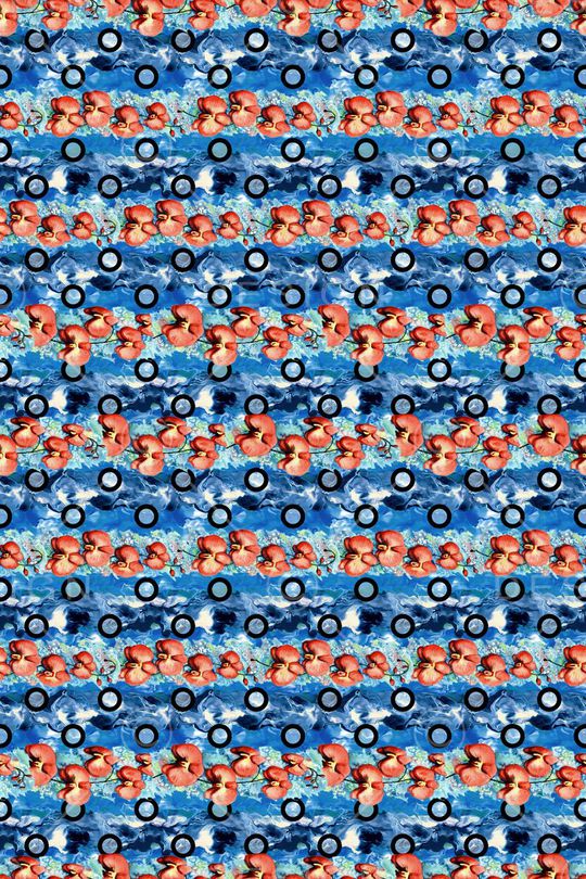 花卉印花华亿平台图片