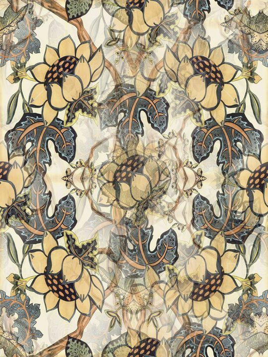 复古、手绘、太阳花印花华亿平台图片