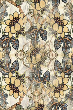 复古、手绘、太阳花印花华亿平台图片