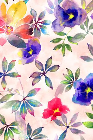 手绘花印花华亿平台图片