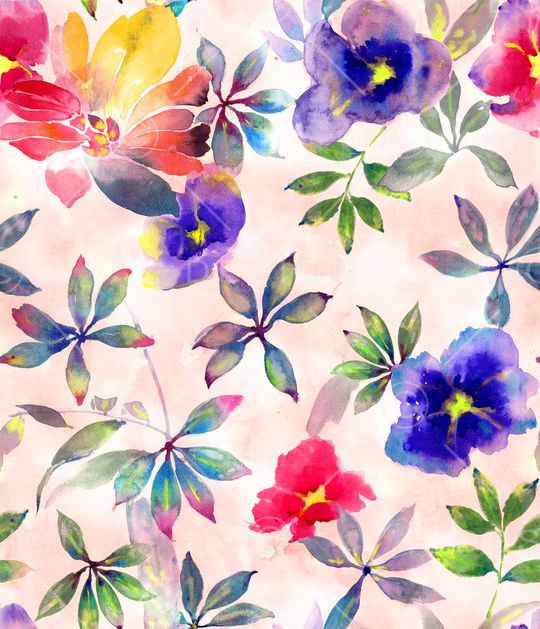 手绘花印花华亿平台图片