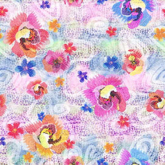 几何表现印花华亿平台图片