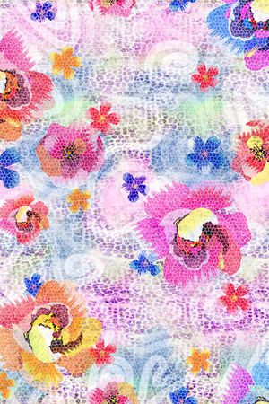 几何表现印花华亿平台图片