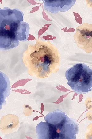 手绘花印花华亿平台图片