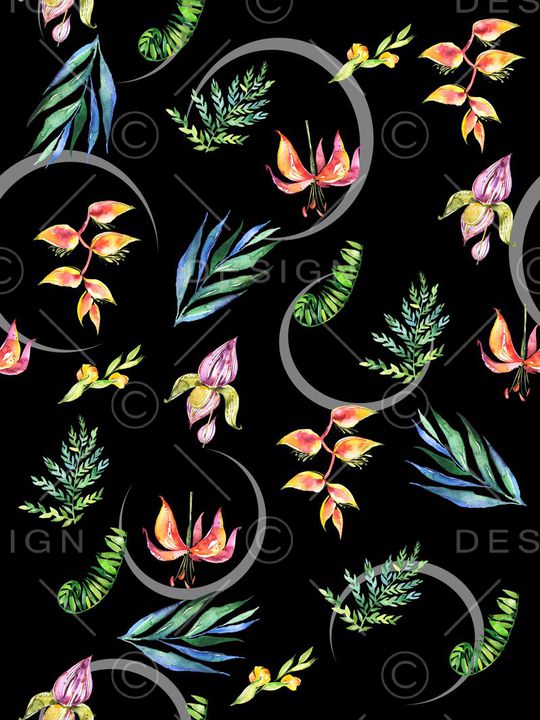 花卉印花华亿平台图片