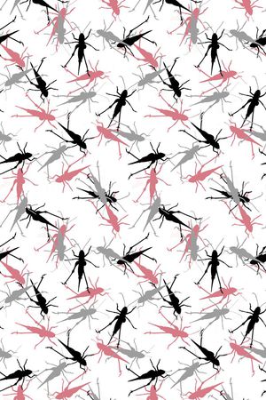 昆虫剪影印花华亿平台图片