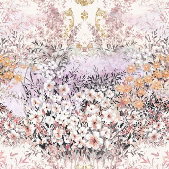 手绘花印花华亿平台图片