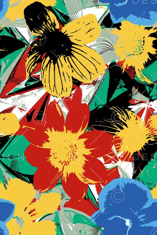 花卉印花华亿平台图片