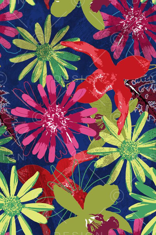 花卉印花华亿平台图片