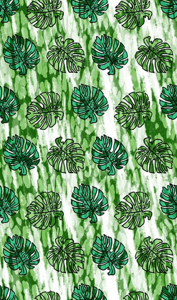 644401-热带棕榈树叶子