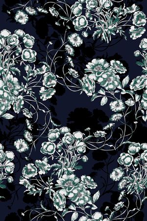 花卉印花华亿平台图片