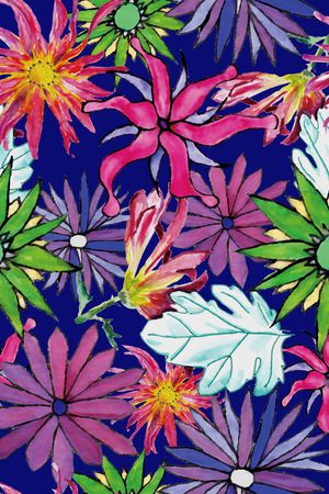 花卉印花华亿平台图片