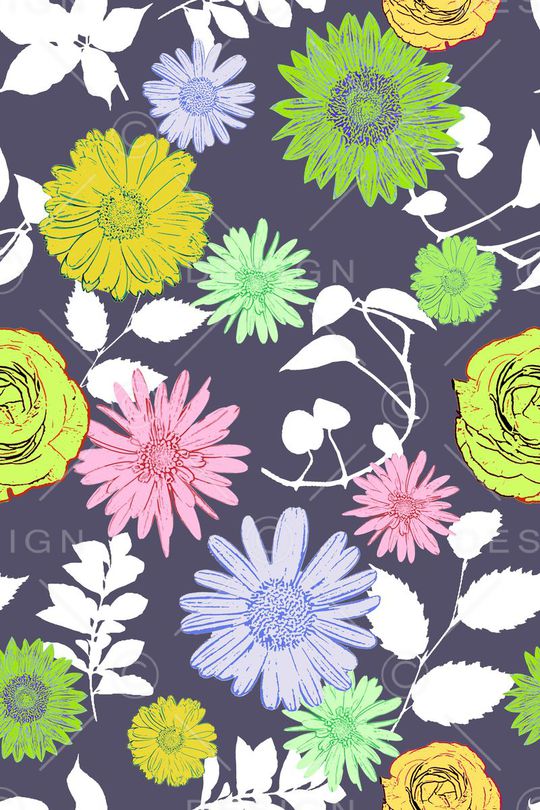 花卉印花华亿平台图片