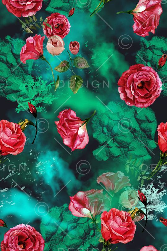 玫瑰印花华亿平台图片