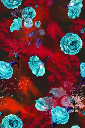 玫瑰印花华亿平台图片