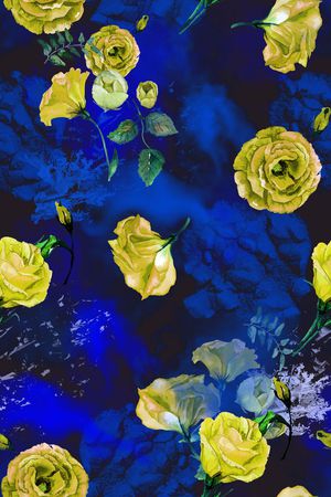 玫瑰印花华亿平台图片