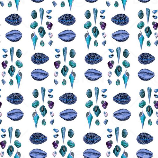 沙滩贝壳蜗牛印花华亿平台图片