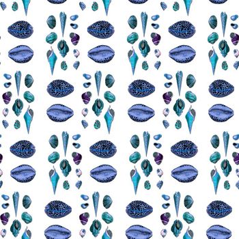 644696-沙滩贝壳蜗牛蓝