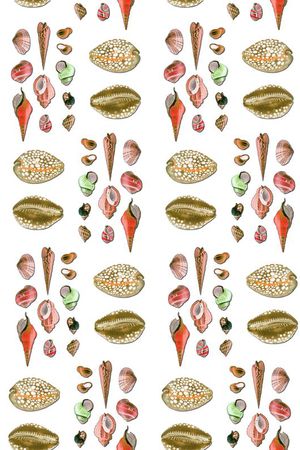 沙滩贝壳蜗牛印花华亿平台图片