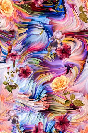 花卉印花华亿平台图片