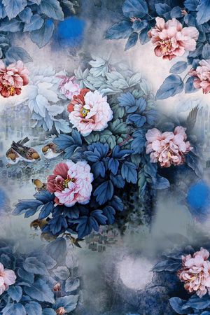 花卉印花华亿平台图片