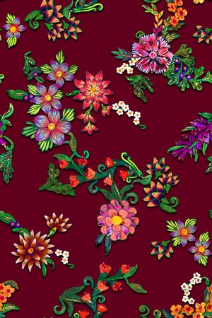 花卉印花华亿平台图片